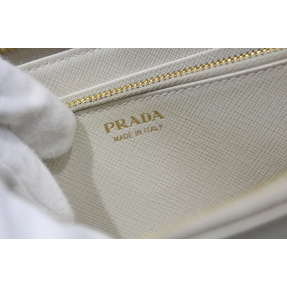 Prada Long Wallet Leather White - Picture 8 of 13